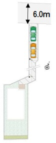 所沢市小手指南4丁目・全5棟　新築一戸建　5号棟の区画図|縦列駐車2台可能です。