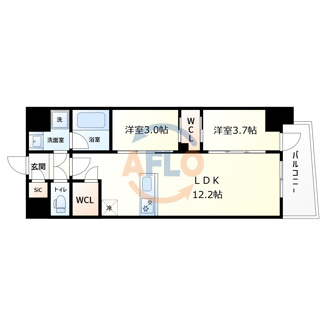 【間取り】 | セレニテフラン難波 | セレニテフラン難波　間取り