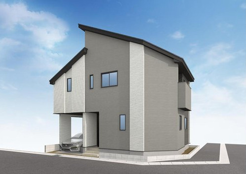 板橋区徳丸2丁目　南西角地×全居室南向き　限定1棟の外観パース