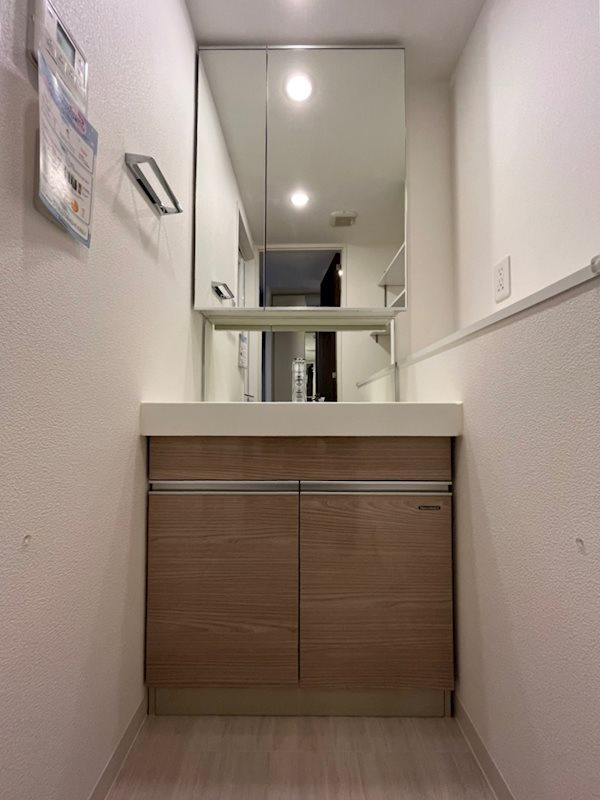 アーバネックス谷町Ⅱの洗面所|忙しい朝には欠かせない洗面所です