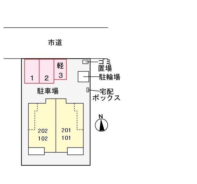 ペリドット鳴浜の駐車場|車をお持ちの方に嬉しい駐車場付きの物件です