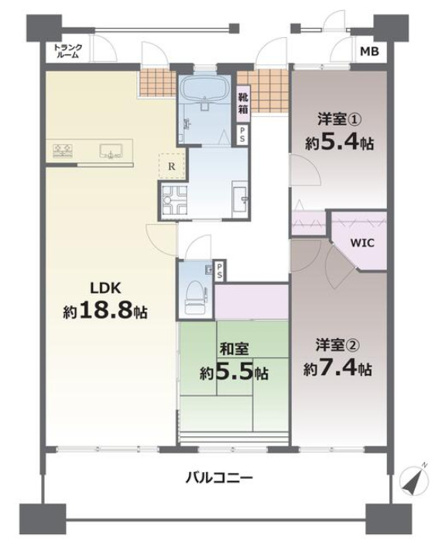 【間取り】 | コアマンションネクステージ長嶺南