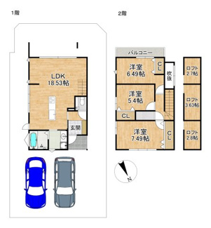 【間取り】 | 上賀茂東後藤町貸家