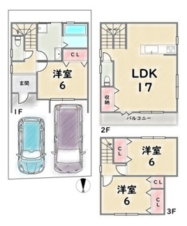 【参考プラン】 | 右京区太秦安井東裏町　建築条件付 | 《1号地》建物価格：2156万円　延床面積：89.10平米