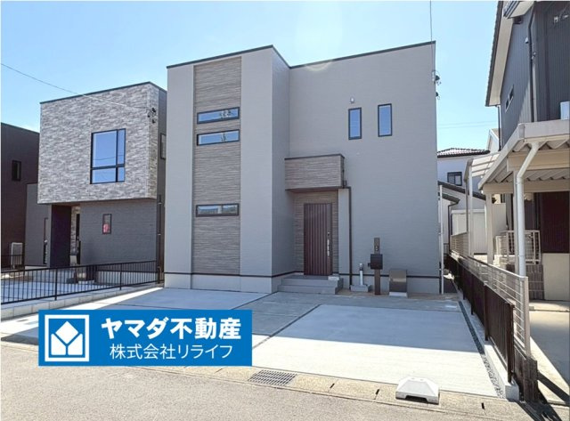 タマタウン　各務原市鵜沼西町（鵜沼小）　全4区画分譲の外観|■1号棟
■YAMADA電機の　ヤマダ不動産　株式会社リライフ　岐阜店■
いつでもお問合わせ下さい。
