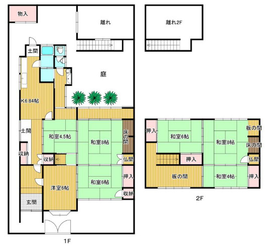 【間取り】 | 御所市古瀬　中古戸建 | 道路向かいの倉庫土地も売買対象です♪