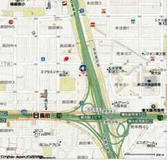 【地図】 | 東洋交易ビル（テナント） | 大坂副都心構想のど真ん中　モノレールももうすぐできます