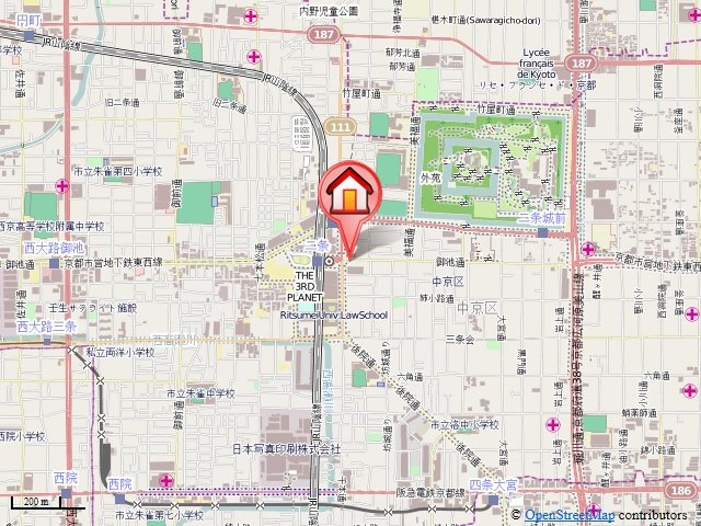 ライオンズマンション御池通の地図