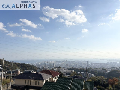 【展望】 | エクセル住吉台 | バルコニーから神戸の街並みと大阪湾が望めます♪