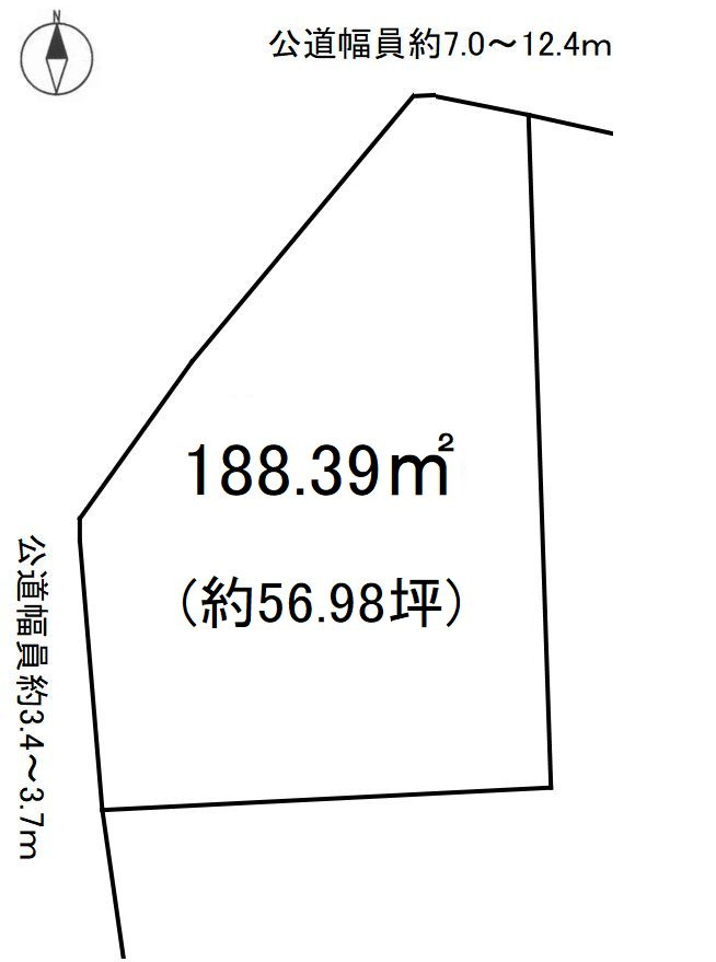 常滑市多屋町1丁目の土地図