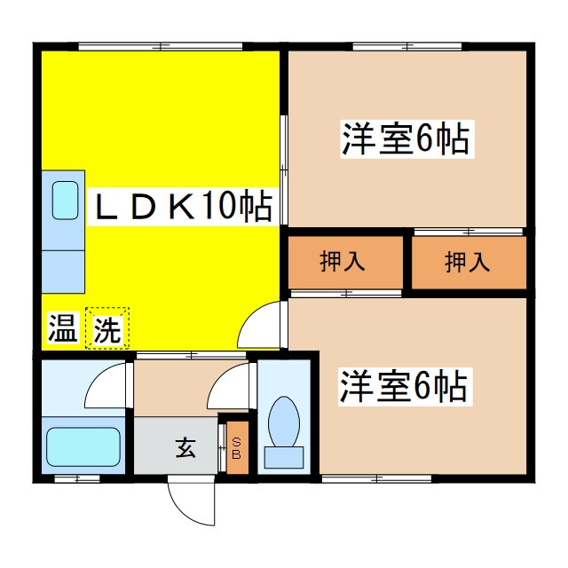 しんたにハイツの間取り