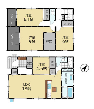 【間取り】 | 福岡市東区舞松原5丁目4期　2号棟（全1棟）【仲介手数料無料・0円】 | 平日、土日祝日もお好きな日時にご見学可能です。お気軽にお問合せ下さい。