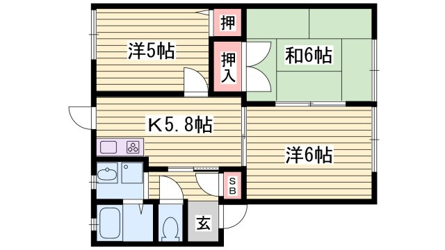フレグランス小川Aの間取り