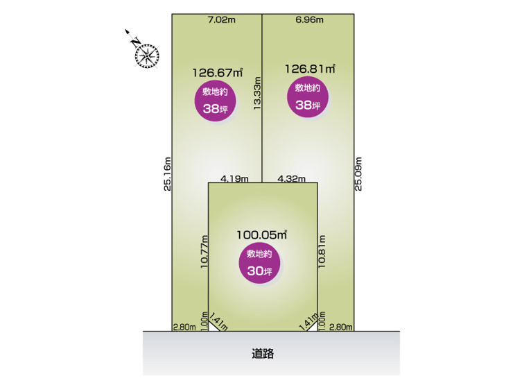 上尾市緑丘５丁目　3区画