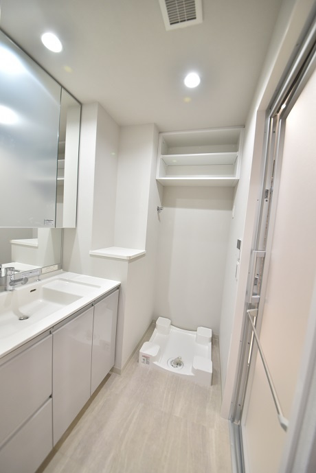 リブレスト三条リバーコートの独立洗面台