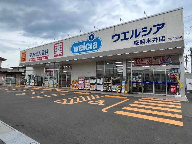 パークサイド多賀の周辺|ウエルシア盛岡永井店まで384ｍ