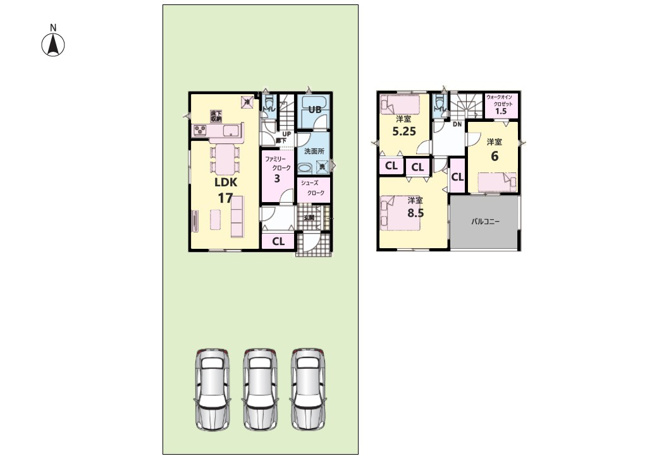 ２号棟　４LDK　駐車場４台以上可能