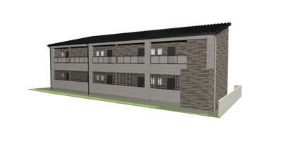 【外観パース】 | 神下新築アパート