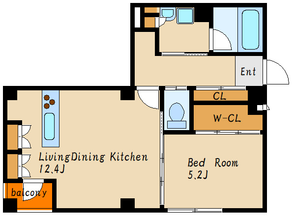 A-CUBE HONMACHIの間取り