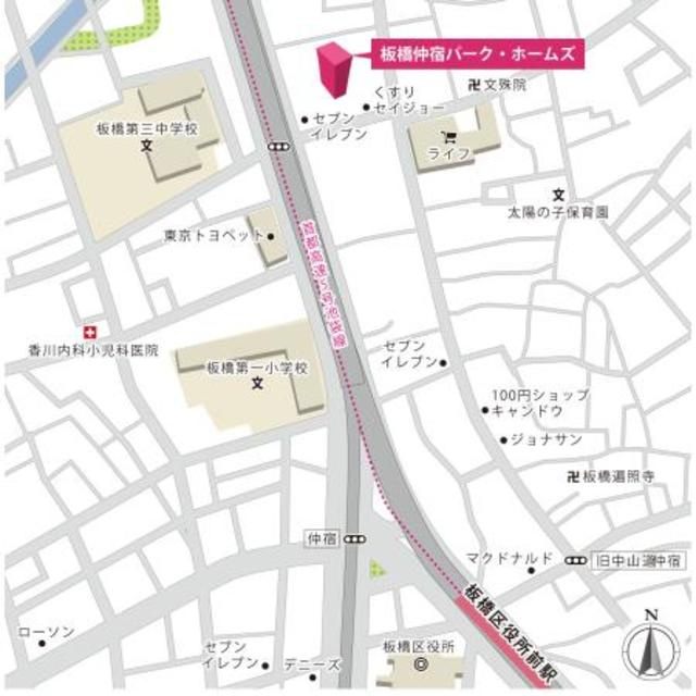 板橋仲宿パーク・ホームズの地図