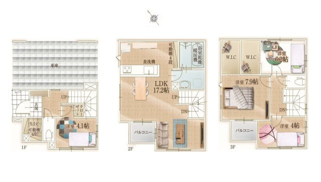 【間取り】 | 福岡市中央区港3丁目1期　1号棟（全1棟）【仲介手数料無料・0円】 | 平日、土日祝日もお好きな日時にご見学可能です。お気軽にお問合せ下さい。