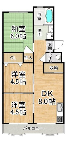 美善ハイツの間取り|※間取りが現況と異なる場合は現況を優先します※