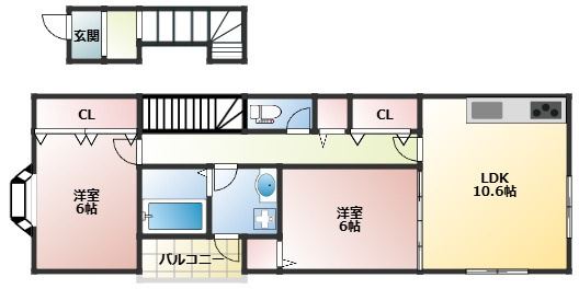 Leo　Takedamachiの間取り