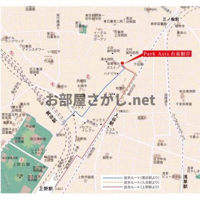 パークアクシス台東根岸【おとり物件なし】#入谷 #台東区の地図