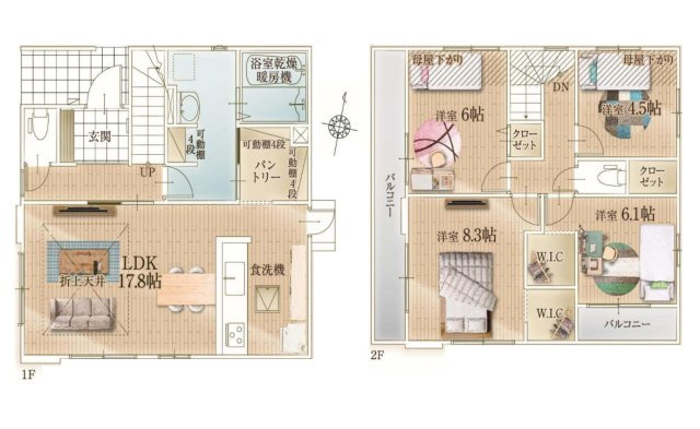 【間取り】 | 福岡市南区長住7丁目1期KT　2号棟（全2棟）【仲介手数料無料・0円】 | 平日、土日祝日もお好きな日時にご見学可能です。お気軽にお問合せ下さい。