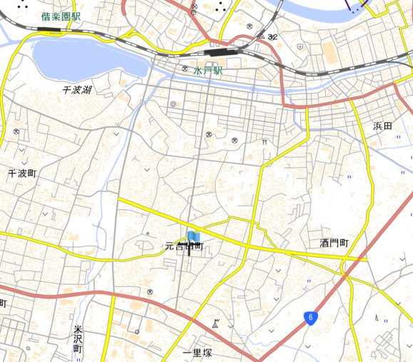 水戸市　1棟マンションの地図