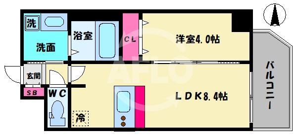 スプランディッド難波WESTの間取り|スプランディッド難波WEST　