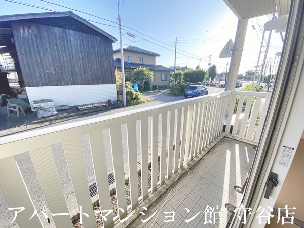アルト守谷Bのバルコニー