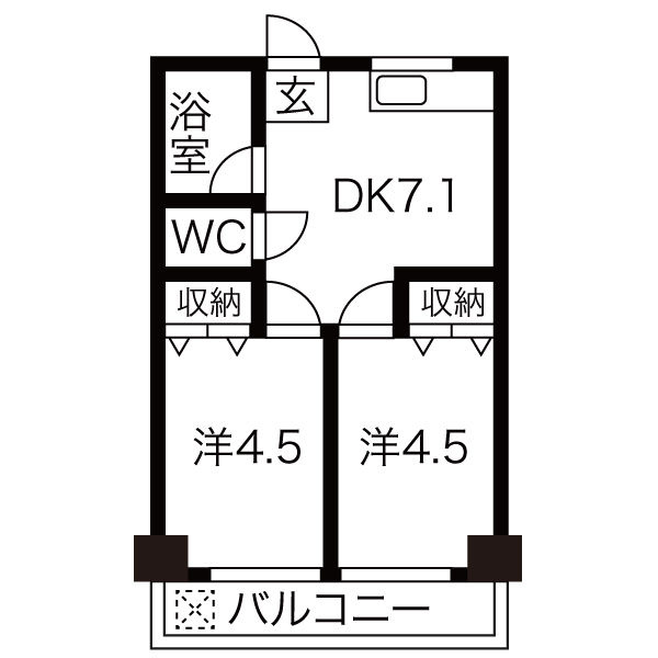 向陽ビルの間取り