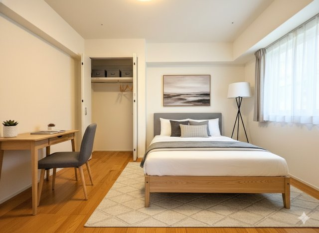 コスモ戸塚パークスクエアの洋室|◆子どものスタディ空間として、あるいは書斎やホビールームとして生活スタイルに合わせて使えるプライベートルーム。居心地のいい落ち着いたインテリアが似合います。（家具はイメージです）