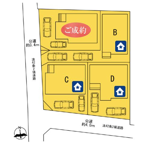 座間市座間1丁目新築戸建て　D号棟の区画図|区画図「座間市座間1丁目新築戸建て」