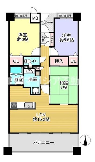 【間取り】 | ランフォルセ楠葉ガーデンアベニュー
