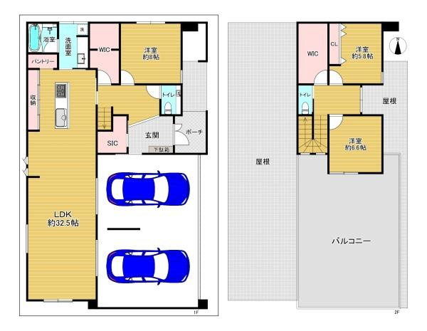 【間取り】 | 大阪市城東区東中浜3丁目　新築戸建