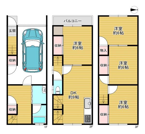 【間取り】 | 大阪市旭区中宮2丁目　中古戸建