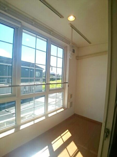 布智ハイツＣのバルコニー