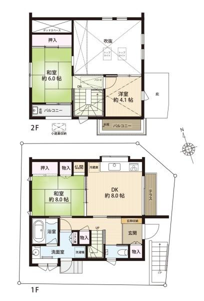 横浜市港南区芹が谷３丁目の中古一戸建の間取り