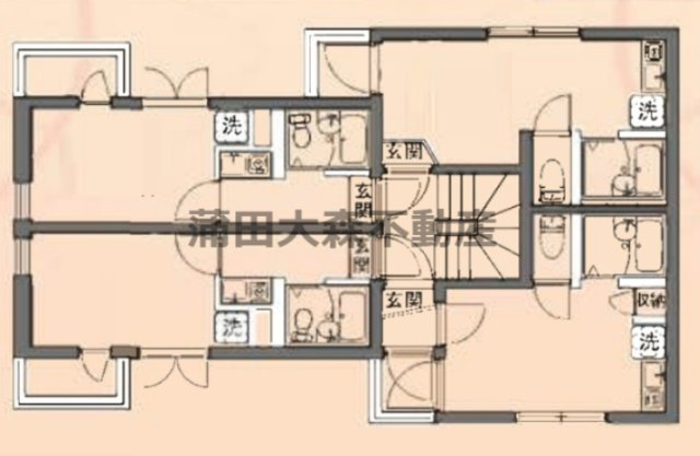 カーサ・フェリーチェの区画図