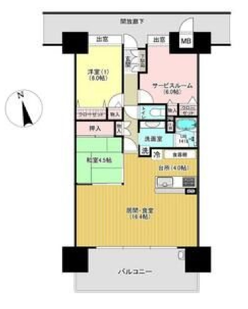 売マンション　小山市城山町の間取り
