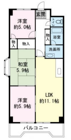 ヴィクトリー８８の間取り|3LDK