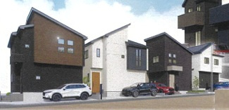 葛飾区東金町７丁目　新築戸建て　全８棟の外観パース