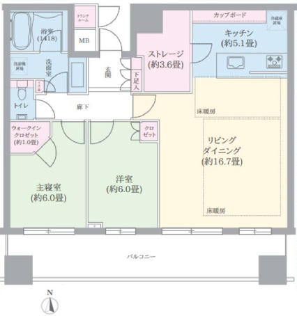 パークタワー晴海の間取り