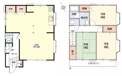 久喜市南1期　中古一戸建ての間取り|広々22.5帖のLDKで家族団らんお過ごしください♪