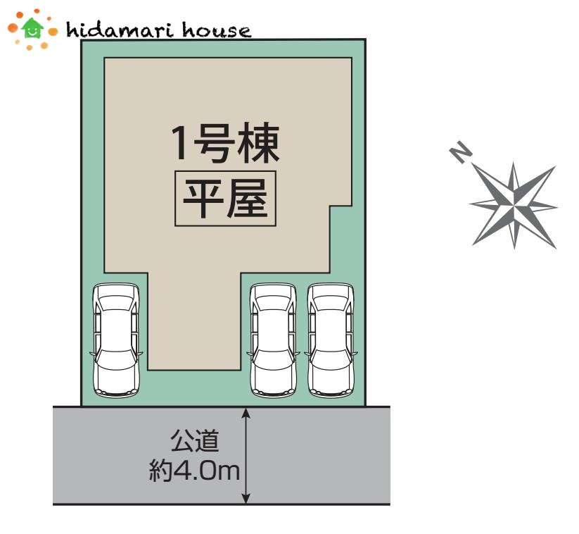 上尾市原市(universal edition)　新築平屋戸建　ブルーミング01の区画図