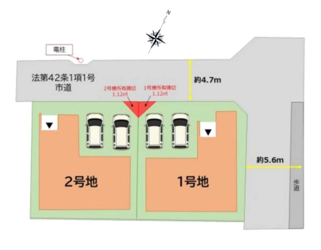 【区画図】 | 福岡市南区弥永2丁目3期　1号棟（全2棟）【仲介手数料無料・0円】 | 区画図です。1号棟