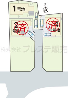 【区画図】 | 大和郡山市永慶寺町の新築一戸建 全５区画 | 全体区画図
