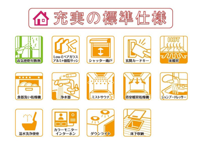 【その他】 | 大和郡山市永慶寺町の新築一戸建 全５区画 | 快適に末永くお住まいいただける省エネ仕様の建物です♪設備・機器も最新のものを標準採用しております。
